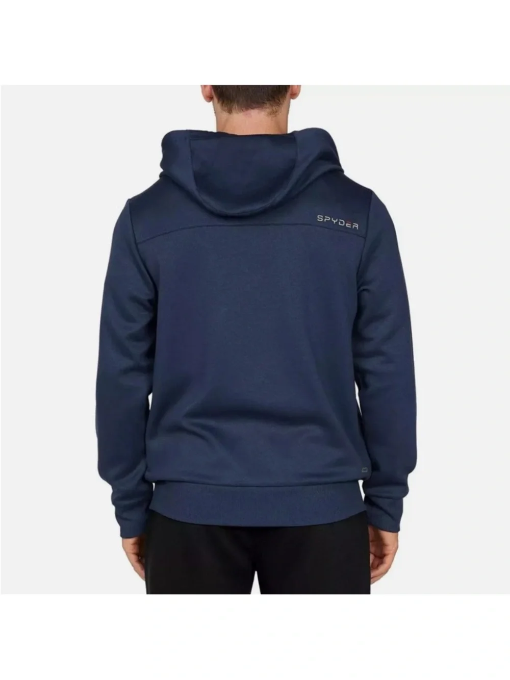 NEW SPYDER Men’s Navy Blue Full Zip-Up Hooded Jacket Sweatshirt Athletic size XL
